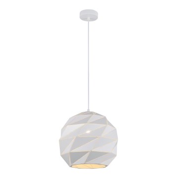 ITALUX - Luster na sajli PALERMO 1xE27/40W/230V pr. 32 cm bela