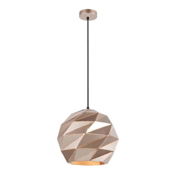 ITALUX - Luster na sajli PALERMO 1xE27/40W/230V pr. 32 cm roze zlatno