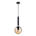 ITALUX - Luster na sajli RAVENA 1xE27/10W/230V crno