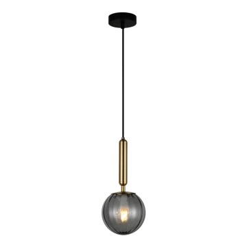 ITALUX - Luster na sajli RAVENA 1xE27/5W/230V crno/mesing
