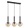 ITALUX - Luster na sajli RAVENA 3xE27/10W/230V crno