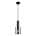 ITALUX - Luster na sajli SARDO 1xE27/40W/230V crno