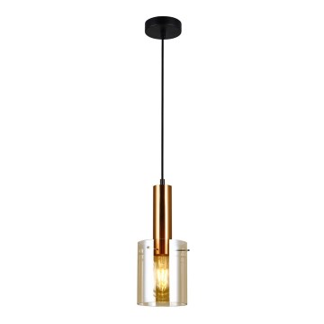 ITALUX - Luster na sajli SARDO 1xE27/40W/230V crno/mesing