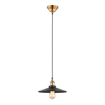ITALUX - Luster na sajli VERDA 1xE27/40W/230V pr. 26 cm crno