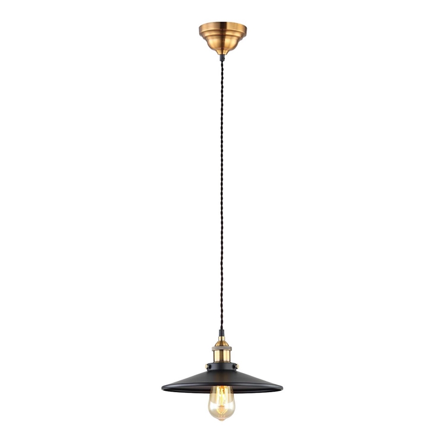 ITALUX - Luster na sajli VERDA 1xE27/40W/230V pr. 26 cm crno