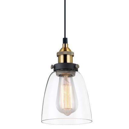 ITALUX - Luster na sajli FRANCIS 1xE27/40W/230V crno/zlatna