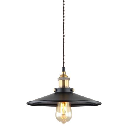 ITALUX - Luster na sajli VERDA 1xE27/40W/230V pr. 26 cm crno