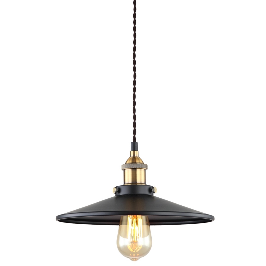 ITALUX - Luster na sajli VERDA 1xE27/40W/230V pr. 26 cm crno