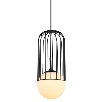 ITALUX - Luster na sajli MATTY 1xE27/40W/230V pr. 15 cm crno