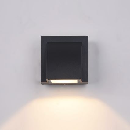 ITALUX - LED Spoljna zidna lampa EDGAR LED/3W/230V IP54 3000K crno