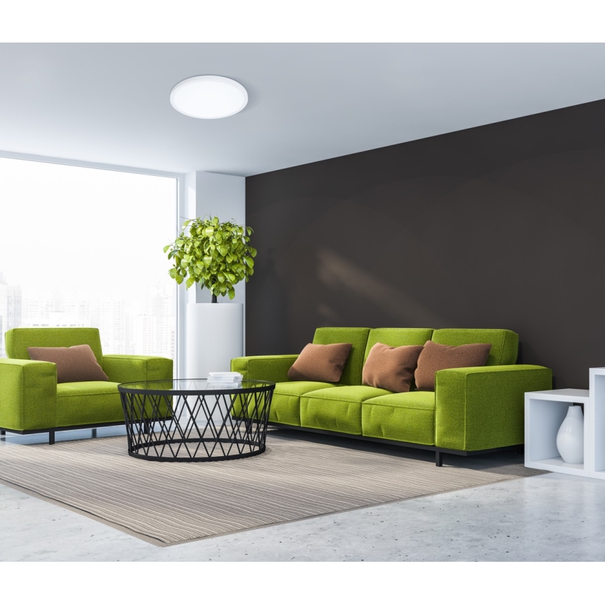 ITALUX - LED Plafonjera PELARO LED/30W/230V 4000K pr. 40 cm bela
