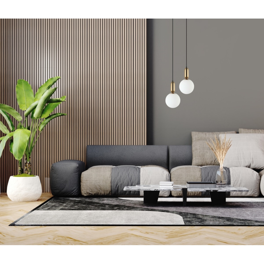 ITALUX - Luster na sajli ALDEVA 1xE27/40W/230V pr. 20 cm crno/bronzana