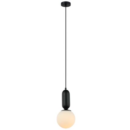 ITALUX - Luster na sajli ALDEVA 1xE27/40W/230V pr. 15 cm crno
