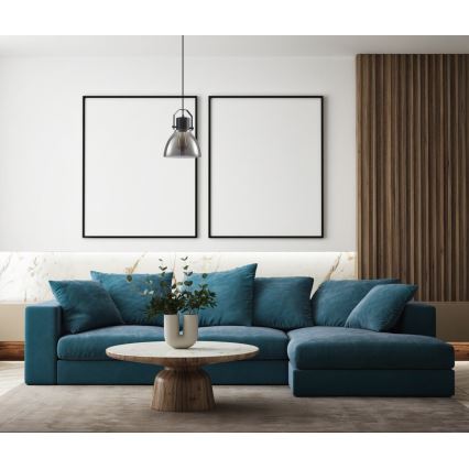 ITALUX - Luster na sajli DARLENA 1xE27/40W/230V crno