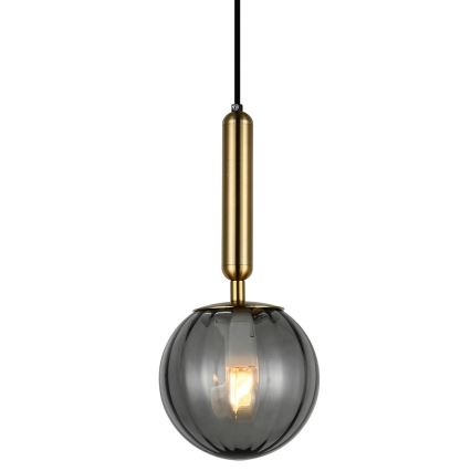 ITALUX - Luster na sajli RAVENA 1xE27/5W/230V crno/mesing