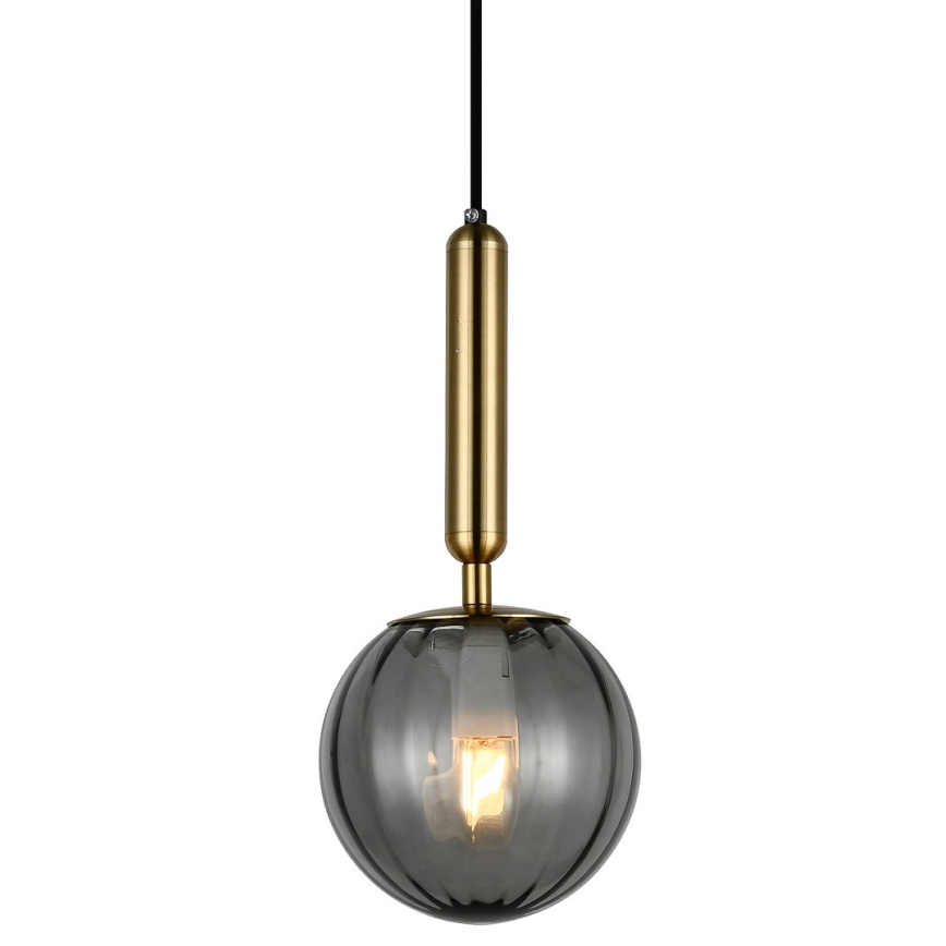 ITALUX - Luster na sajli RAVENA 1xE27/5W/230V crno/mesing