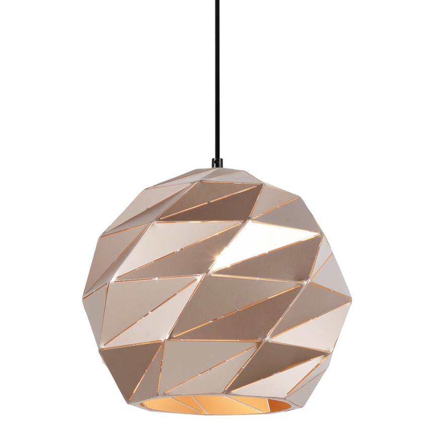 ITALUX - Luster na sajli PALERMO 1xE27/40W/230V pr. 32 cm roze zlatno