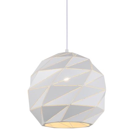 ITALUX - Luster na sajli PALERMO 1xE27/40W/230V pr. 32 cm bela