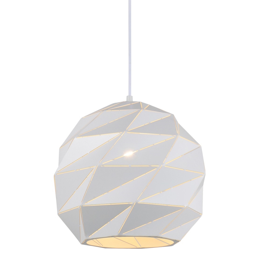 ITALUX - Luster na sajli PALERMO 1xE27/40W/230V pr. 32 cm bela