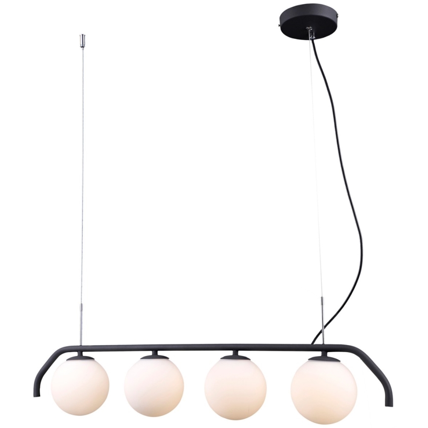 ITALUX - Luster na sajli CARIMI 4xG9/5W/230V crno