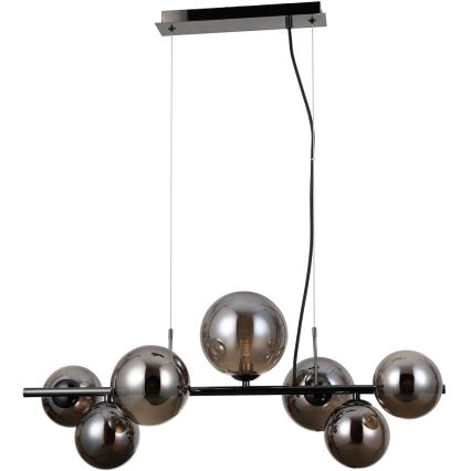 ITALUX - Luster na sajli CANELLO 7xG9/5W/230V crno