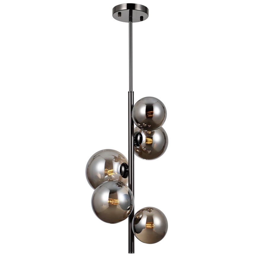 ITALUX - Viseći luster CANELLO 5xG9/5W/230V crno
