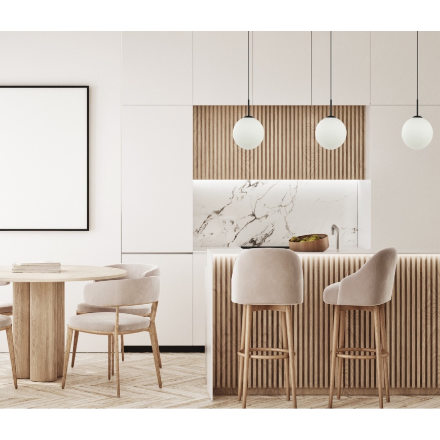 ITALUX - Luster na sajli DEORE 1xE27/40W/230V pr. 30 cm crno
