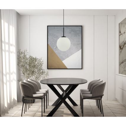 ITALUX - Luster na sajli DEORE 1xE27/40W/230V pr. 25 cm crno