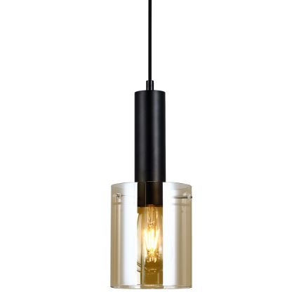 ITALUX - Luster na sajli SARDO 1xE27/40W/230V crno/zlatna