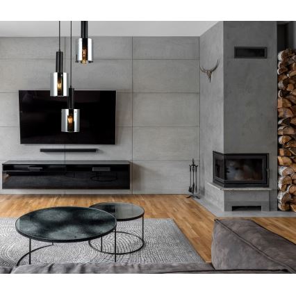 ITALUX - Luster na sajli SARDO 3xE7/40W/230V crno
