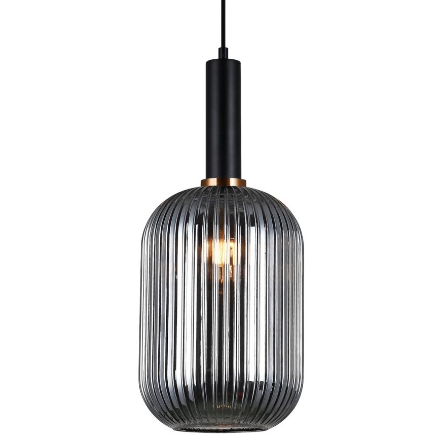 ITALUX - Luster na sajli ANTIOLA 1xE27/40W/230V pr. 20 cm crno