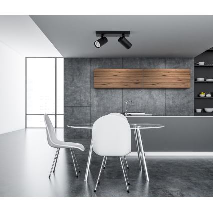 ITALUX - Reflektorska lampa LACONI 2xGU10/35W/230V crno