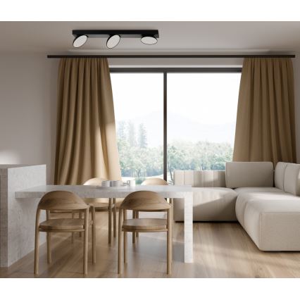 ITALUX - LED Reflektorska lampa CASTELIO 3xLED/5W/230V 4000K crno
