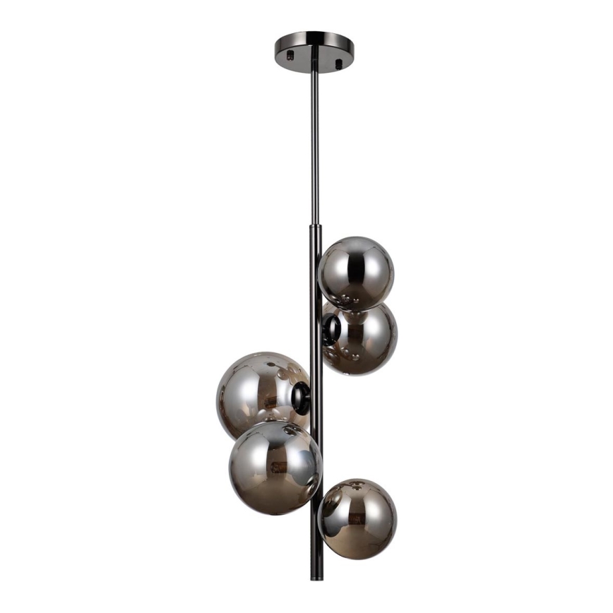 ITALUX - Viseći luster CANELLO 5xG9/5W/230V crno
