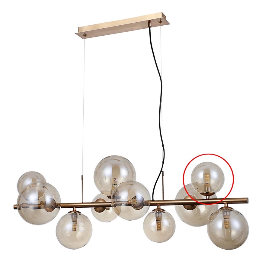 ITALUX - Zamensko staklo za luster i zidnu lampu CANELLO G9 pr. 11 cm braon