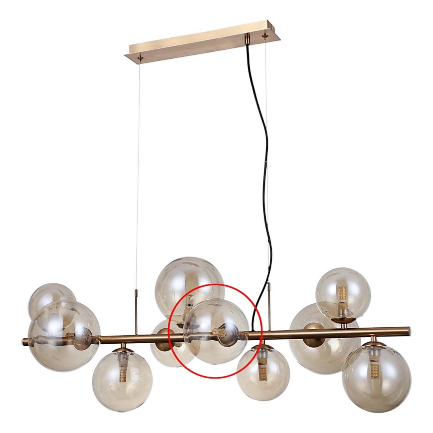 ITALUX - Zamensko staklo za luster i zidnu lampu CANELLO G9 pr. 13 cm braon