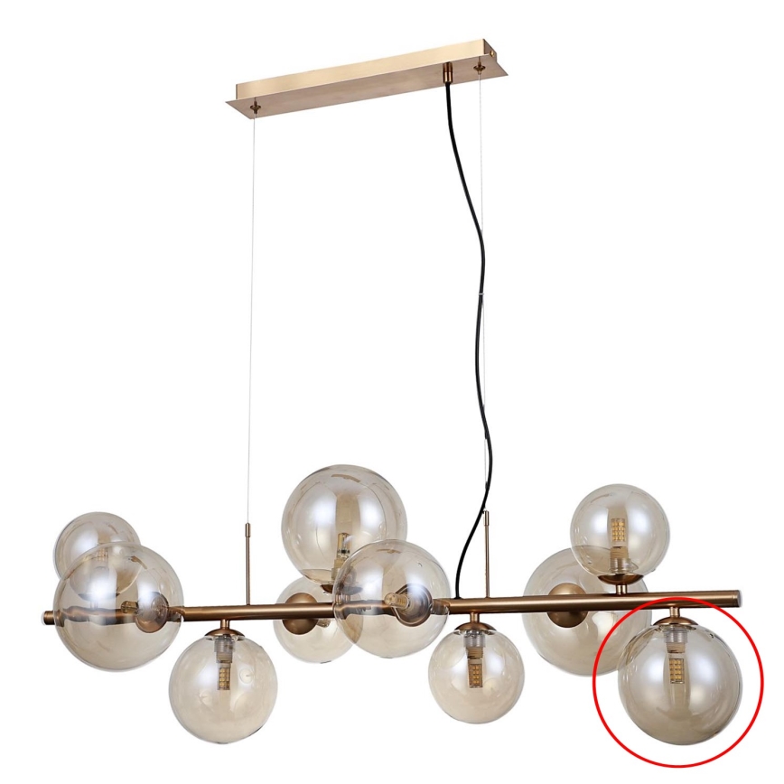 ITALUX - Zamensko staklo za luster i zidnu lampu CANELLO G9 pr. 15 cm braon