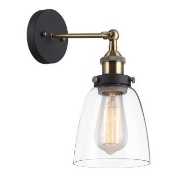 ITALUX - Zidna lampa FRANCIS 1xE27/40W/230V crno/zlatna
