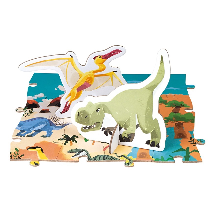 Janod - Dečije edukativne slagalice, 200 delova, dinosauri