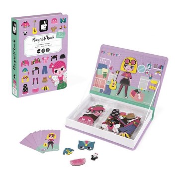 Janod - Magnetički interaktivni set MAGNETIBOOK za devojčicu