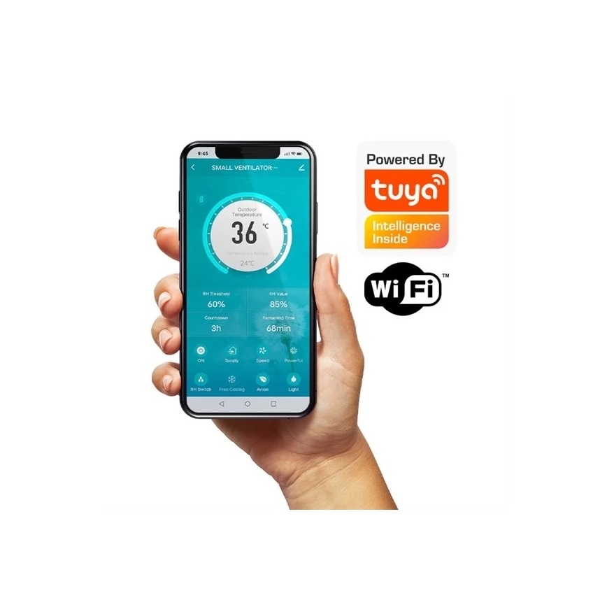Jedinica za povrat toplote 12W Wi-Fi Tuya + Daljinski upravljač