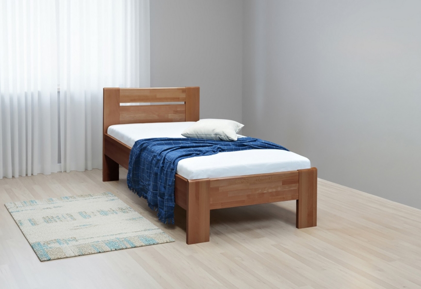 Jednokrevetni krevet AMBER 90x200 cm, šljiva