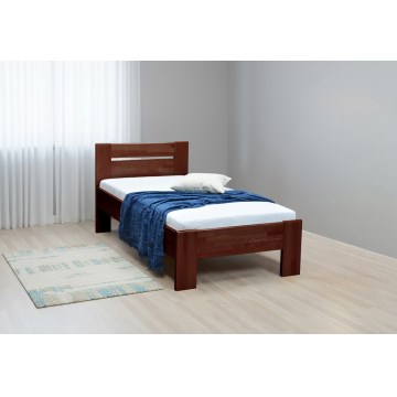 Jednokrevetni krevet AMBER 90x200 cm tamni orah