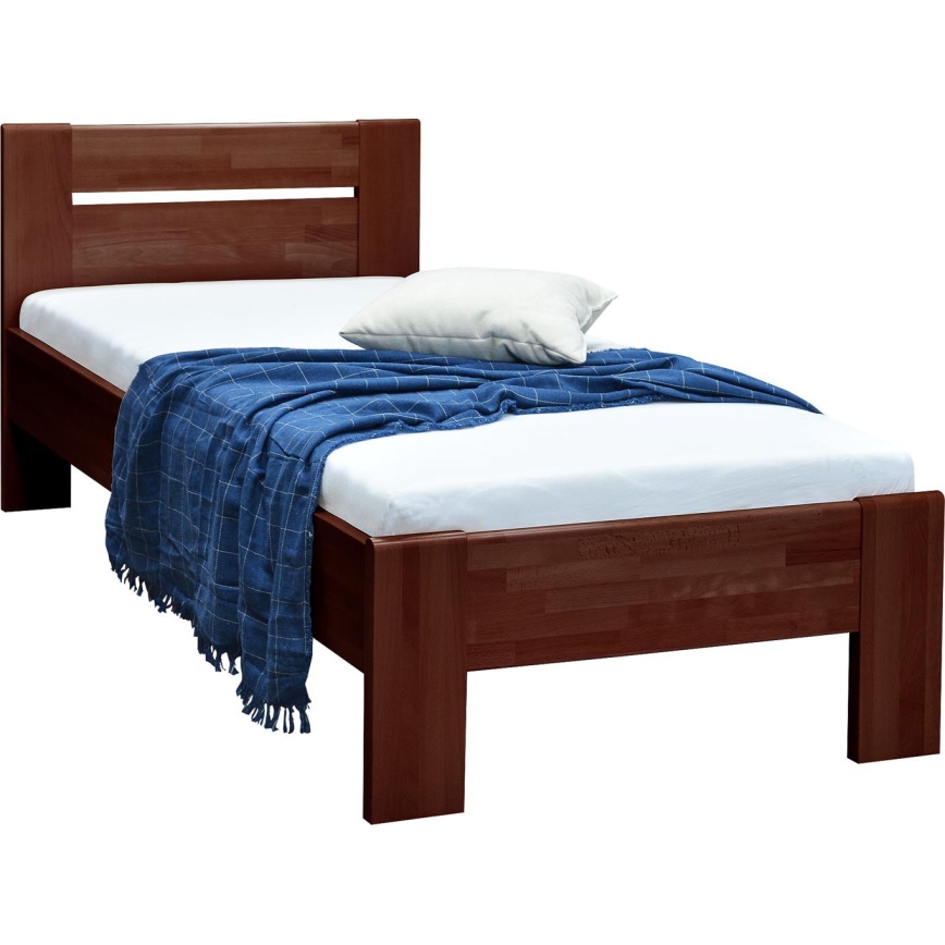 Jednokrevetni krevet AMBER 90x200 cm tamni orah