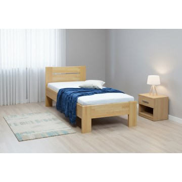 Jednokrevetni krevet od masivnog drveta AMBER 90x200 cm bukva