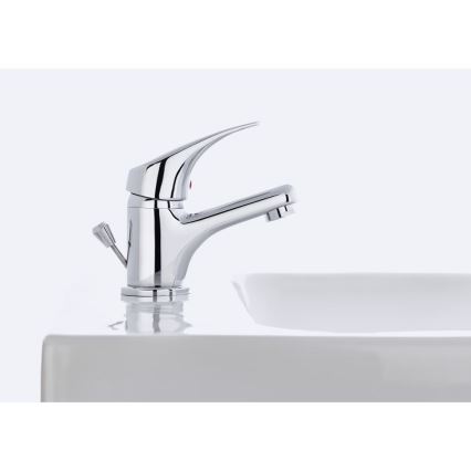 JIKA H3111N10041111 - Slavina za umivaonik + ventil sa prelivom TALAS 12,3 cm sjajni hrom