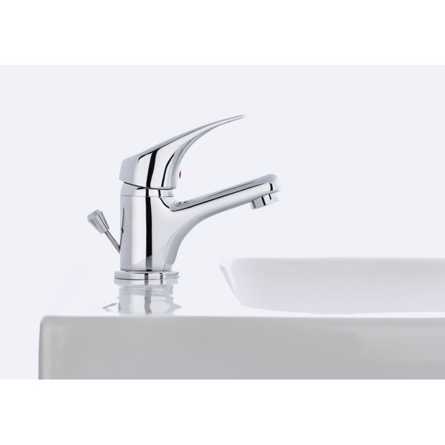JIKA H3111N10041111 - Slavina za umivaonik + ventil sa prelivom TALAS 12,3 cm sjajni hrom