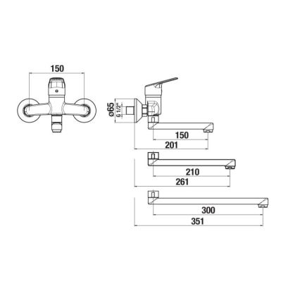 JIKA H3112E70042201 - Slavina za umivaonik TALAS 15x20,1 cm sjajni hrom