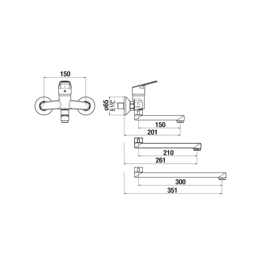 JIKA H3112E70042201 - Slavina za umivaonik TALAS 15x20,1 cm sjajni hrom