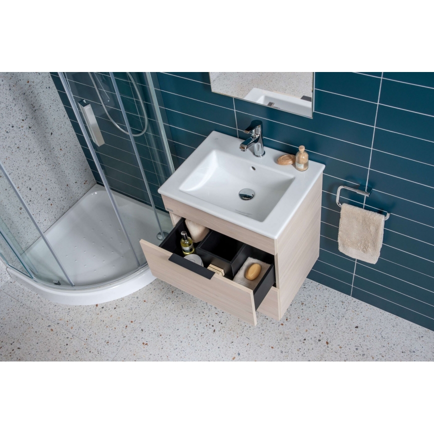 JIKA H4536021765141 - Kupatilski ormarić sa umivaonikom CUBE 60,7x65 cm jasen